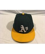 Official On Field Oakland A&#39;s New Era 59Fifty 7 1/4 Green Yellow Basebal... - $23.20