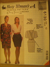 UNCUT Pattern 1992 McCall SIZE 12 Misses 1 or 2 Piece Dress 6130 [Z25] - £3.12 GBP