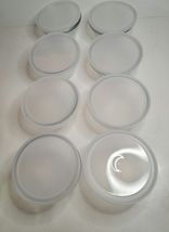 8 New Anchor Hocking 6 Oz Dessert Dishes with Plastic Lids image 3