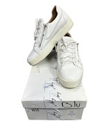 Giuseppe Zanotti White Mens Leather Sneakers Shoes w/ Zippers Size 43 IT... - $74.24