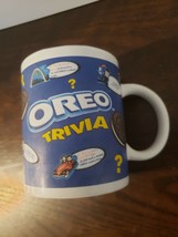 Vintage OREO Cookie Coffee Cup Mug Trivia Houston Harvest Nabisco Kraft Blue - £4.78 GBP