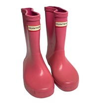 Hunter Girls Boots Girls Size 9 Pink Rain Boots Rubber - £19.78 GBP