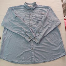 Columbia Omni-Shade PFG Men's 2XL Blue Vented Button-Down Long Sleeve Shirt image 12