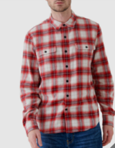 Lucky Brand Men&#39;s Button-Down Humboldt Woven Plaid Flannel Shirt Sz XXL RED NWT - £10.35 GBP