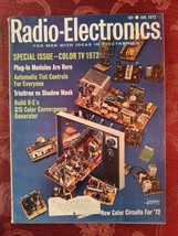 RADIO-ELECTRONICS Magazine January 1972 COLOR TV TELEVISION 72 - £12.95 GBP