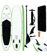 vidaXL Inflatable Stand Up Paddle Board Set Green and White - $4,533.75 MXN