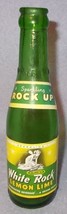 Vintage White Rock Lemon Lime 7 Oz Paper Label Green Glass Soda Pop Bottle -B-  - £5.54 GBP