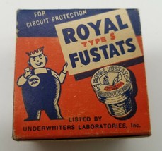 One(1) Box of 4 - Royal Type S 25 Amp Fustats Fuses No. 925 - Made In USA - $11.95