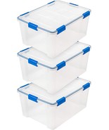 Iris Usa 60 Quart Weatherpro Plastic Storage Box With Durable Lid And, 3... - $109.99