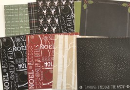 Scrapbooking Paper Lots of 30 12x12&quot; Sheets Set #11 - Christmas Cardstock Sheets - £12.82 GBP
