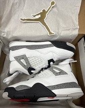 Jordan 4 Retro Sneakers White Cement Toddlers White IB4387 Size 9C - $254.09 CAD