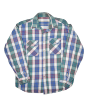 Vintage Five Brother Flannel Shirt Mens XL Heavyweight Cotton Plaid Blue... - $33.72
