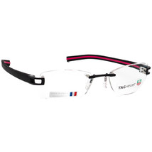 Tag Heuer Eyeglasses TH 7646 010 Matte Black/Fuchsia Rimless France 52[]18 145 - $799.99