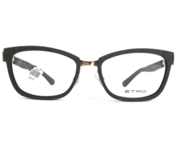 ETRO Brille Rahmen ET2110 005 Schwarz Gold Cat Eye Voll Felge 52-17-135 - £54.97 GBP