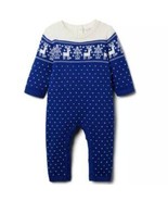 Janie and Jack Baby Knit Reindeer Pattern Romper 6-12 Months - $47.13 CAD