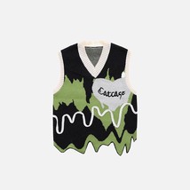 Wavy Color Block Knitted Sweater - $39.99