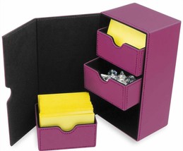 BCW Pink Leatherette Deck Box Vault LX Hold 200 Sleeved - £19.61 GBP