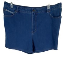 Kim Rogers Womens Shorts Size 18 Medium Wash Stretch Denim 4&quot; Inseam Norm Core - £15.57 GBP