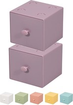 Cute Stackable Organizer Drawers, Desktop Drawer For Craft Storage,, Purple). - £28.64 GBP