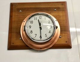 Maritime Wall Art Deco Polish Copper Coating Steel Electric Citizen Cloc... - $145.40