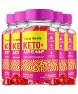 5 Pack Keto Trim Lite ACV Gummies Vegan Formula with B12 Pomegranate Bee... - $135.50