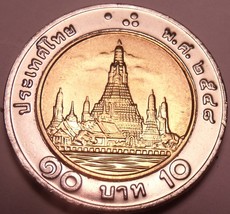 Edelstein Bu Thailand 2004 10 Baht ~Bimetall~ 70th Von Thammasat Uni ~ Fr / - £3.46 GBP