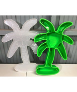 Palm Tree Party Food Trinket Storage Box Plastic 19 x 14&quot; Large Pool Tik... - $19.71