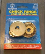 Westinghouse 12 Pcs - Brass Plated  Check Rings 1/8 IP -Lamp Part . Asso... - $12.16