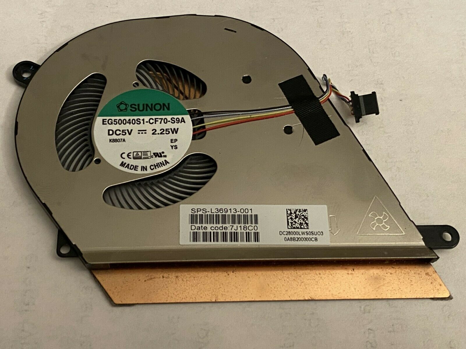 HP Chromebook x360 14-da0011dx 14&quot; CPU Cooling Fan L36913-001 EG50040S1-... - $3.95