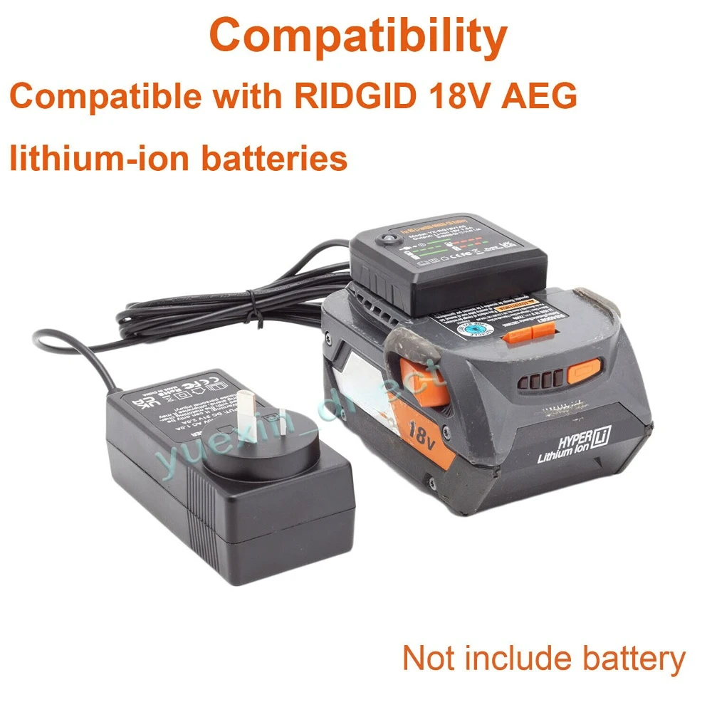 18V Lithium Battery Charger for Riid AEG and Ryobi, Input 100-240V, Output 18V 1 - £68.74 GBP