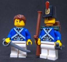 Lego Pirates Imperial Blue Coats Soldiers Lot x2 Minifigure Figures - £19.53 GBP