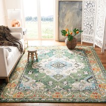 Safavieh Monaco Collection 8&#39; X 10&#39; Forest Green/Light Blue Mnc243F Boho Chic - £160.40 GBP