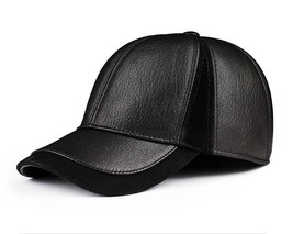 Hot Selling Gorras Hombre Snapback 2022 New Winter Sheepskin Hat Leather Hat Adj - £74.74 GBP