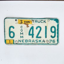 1981 Nebraska Saunders County Commercial 3 Ton Passenger License Plate 6... - $18.80