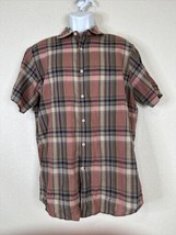 Cremieux Collection Men Size L Plaid Button Up Shirt Short Sleeve  - £6.65 GBP