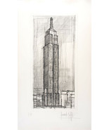 Bernard BUFFET s/n ORIGINAL drypoint engraving EMPIRE STATE BUILDING 1959 - £4,234.33 GBP