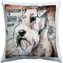 Schnauzer Looking Left Dog Pillow 17x17, with Polyfill Insert - £39.01 GBP