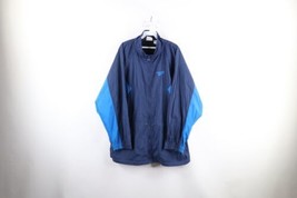 Vintage 90s Reebok Mens XL Distressed Spell Out Full Zip Windbreaker Jacket Blue - £39.18 GBP
