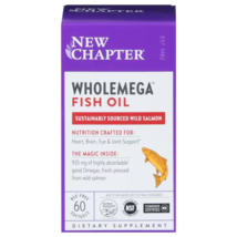 New Chapter Wholemega Fish Oil 935mg 60 Softgels ~ Exp 2026+ - $16.82