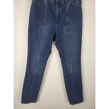 Duluth Trading Jeans 14R Womens Skinny Leg Mid Rise Medium Wash Front Seam - £22.15 GBP