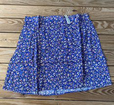 madewell NWT $69.50 Women’s floral mini skirt size 12 blue B7 - £23.73 GBP