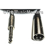 6ft 1/4&quot; to XLR (M) Instrument Guitar Keyboard Amp Mixer Audio Cable Cor... - £7.69 GBP