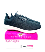 Sugar Women Gabber Lace-Up Sneakers- Black, US 8.5M - £14.66 GBP