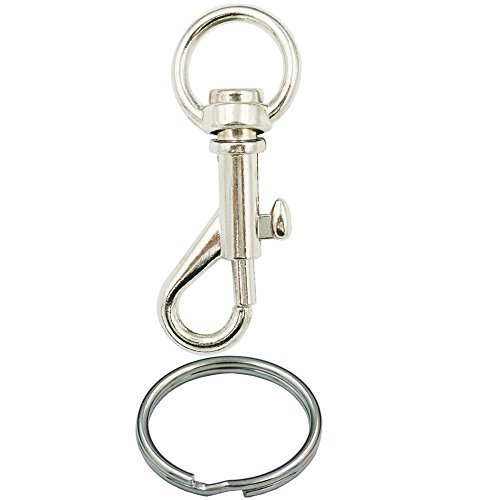 Bluemoona 10 Set - 11mm 7/16" SWIVEL CLIP SNAP Hook TRIGGER Webbing + keyring sp