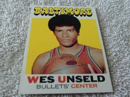 1971/72 Topps #95 Wes Unseld Bullets Near Mint / Mint Or Better !! - £31.59 GBP