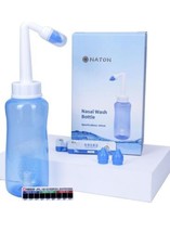 NATON Neti Pot Sinus Rinse Kit - 300ml Nose Wash Cleaner Pressure Nasal... - £13.12 GBP