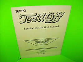 TEE&#39;d OFF Original Vintage Video Arcade Game Service Instruction Manual  - £16.33 GBP