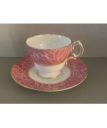 Cauldon Pink and White Floral Gold Trim Bone China Cup &amp; Saucer Almost 3&quot; - $26.58 CAD