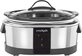 6-Quart Programmable Stainless Steel Crock-Pot Slow Cooker, Works With Alexa. - £149.92 GBP