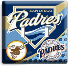 San Diego Padres Baseball Team 2 Gang Light Switch Plates Man Cave Room Hd Decor - $13.94